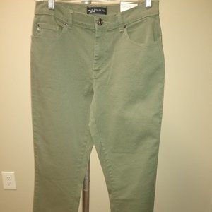 LEE Olive Green Platinum Label Jeans, Size 6 Short